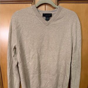 The Men's Store Light Tan V-Neck Sweater